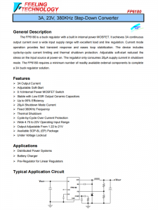 FP6180 SOP-8L 3A 23V 380KHz降壓變頻器 內置內部功率MOS