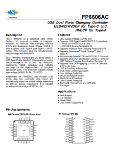 FP6606AC USB-PD 3.0協議控制器 支持USB Type-A、USB Type-C 快速充電協議IC芯片