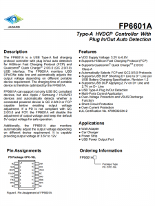 天德鈺-FP6601A USB Type-A協議控制器 CPC-16L