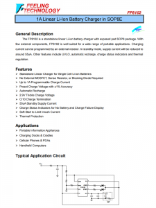 FP8102 1A線性鋰離子電池充電器
