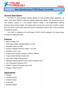 FP5217 非同步的PWM提升轉換器芯片