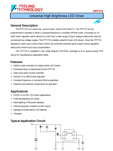 FP7172 通用高亮度LED驅動程序IC
