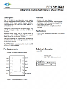 FP7721BX2 集成式開關雙通道充油泵
