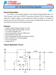 FP6102 20V、3A降壓開關調節器芯片