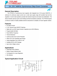 FP6188 2A、23V、340 KHz同步降壓變頻器芯片