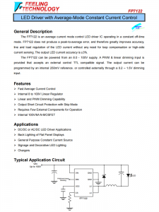 FP7122 具有平均模式恒定電流控制的LED驅(qū)動(dòng)器芯片