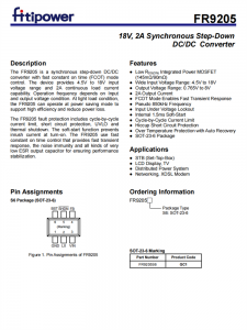 FR9205 18V、2A同步降壓DC/DC轉(zhuǎn)換器