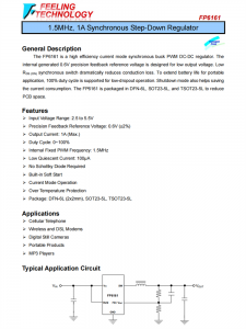 FP6161 1.5MHz，1A同步降壓調節器芯片