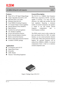 XL1513E1  2A 380KHz 18V 降壓直流-直流轉換器