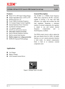 XL4001E1  2A 150kHz 40V 降壓DC/DC轉換器，帶恒流環路