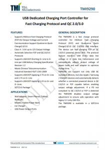 TMI9290   USB專用充電端口控制器 快速充電協議和 QC 2.0/3。
