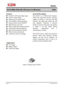 XL2013E1  5V / 3.2A 150KHz 40V降壓DC至DC轉換器，用于USB接口