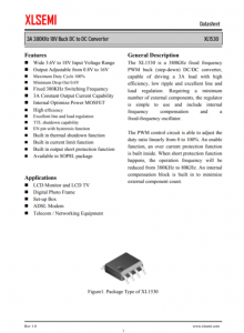 XL1530E1  3A 380KHz 18V 降壓 DC-DC 轉換器