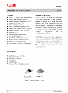 XL2576T-5.0E1   3A 52KHz 40V 降壓 DC-DC 轉換器