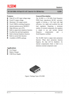 XL2001E1  5V/1.8A 150KHz 45V Buck DC to DC Converter For USB Interface