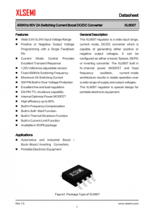 XL6007E1  400KHz 60V 2A開關電流升壓DC/DC轉換器