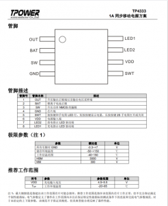 TP4333同步升壓放電效率高達(dá)93%支持涓流模式原裝